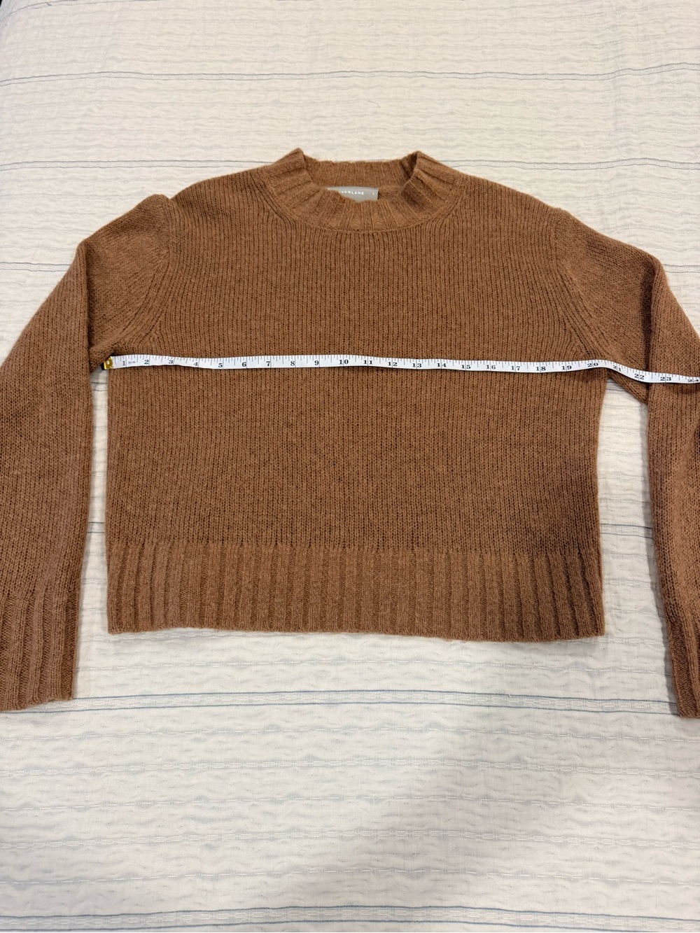 Everlane Alpaca Cropped Camel Crewneck Sweater - Picture 7 of 15